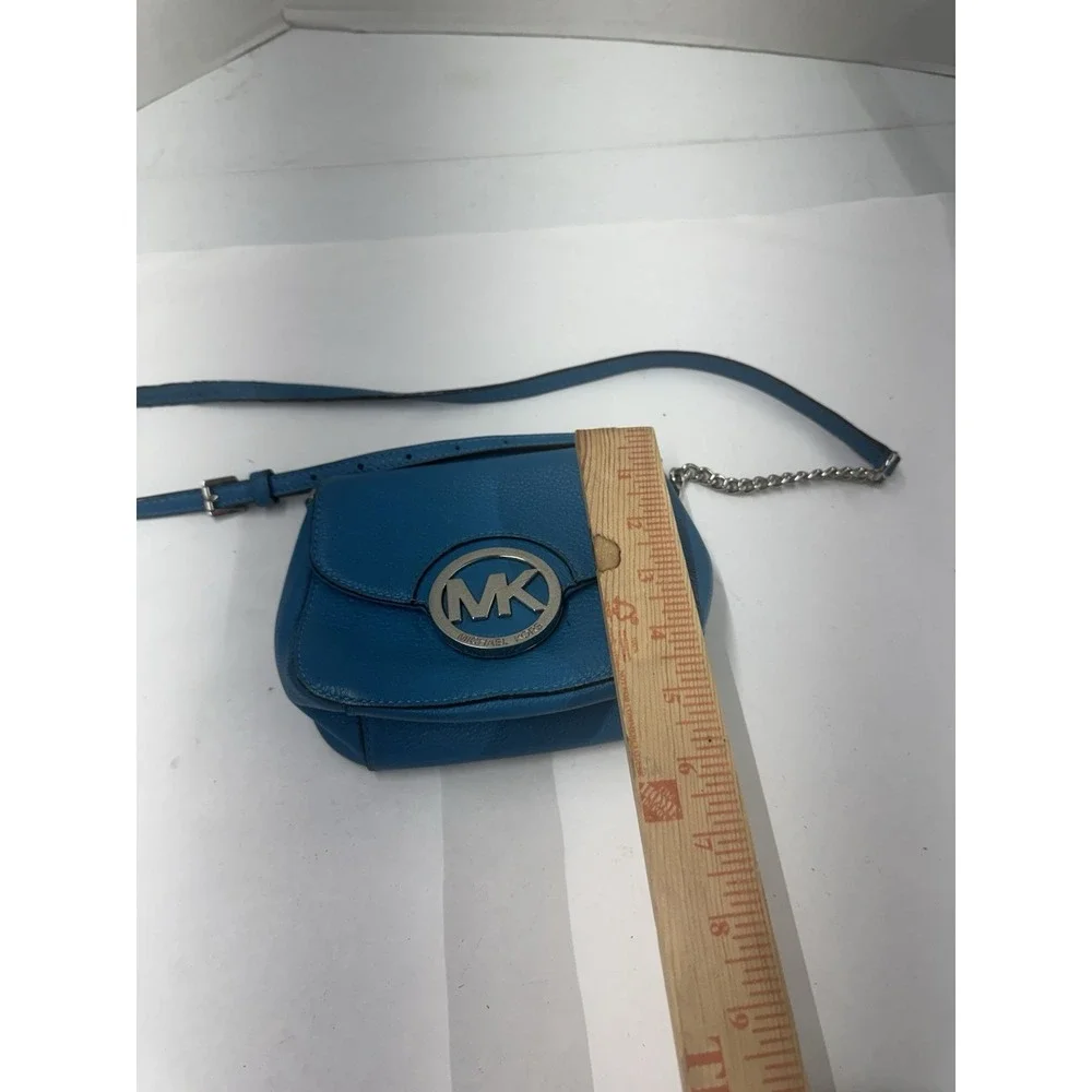 MICHAEL KORS FULTON Crossbody Bag Summer Blue Leather